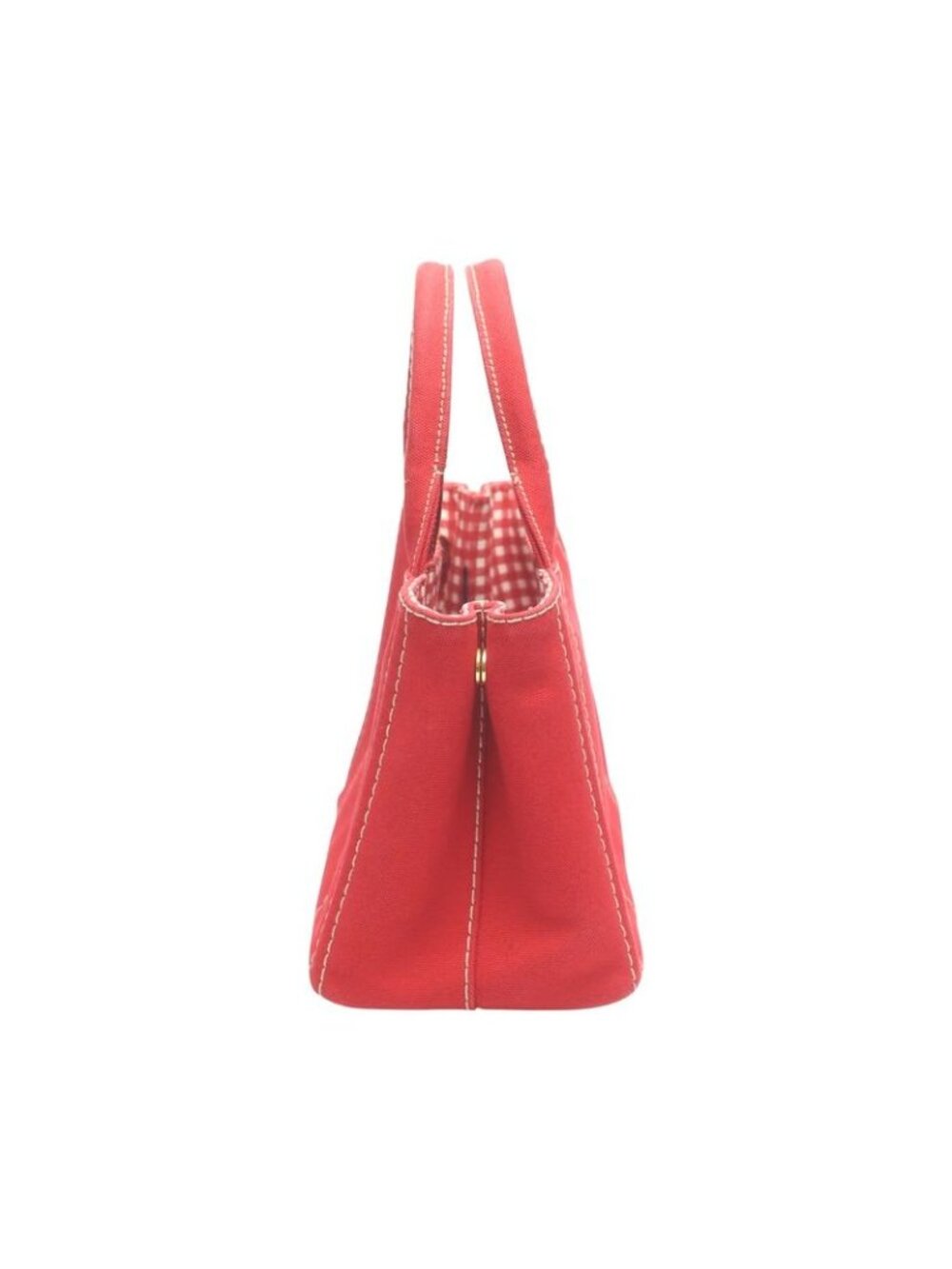 Prada 1 Bg439 Canvas Tote Bag Canapa Mini Red - Picture 4 of 10